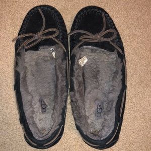 Black UGG moccasins